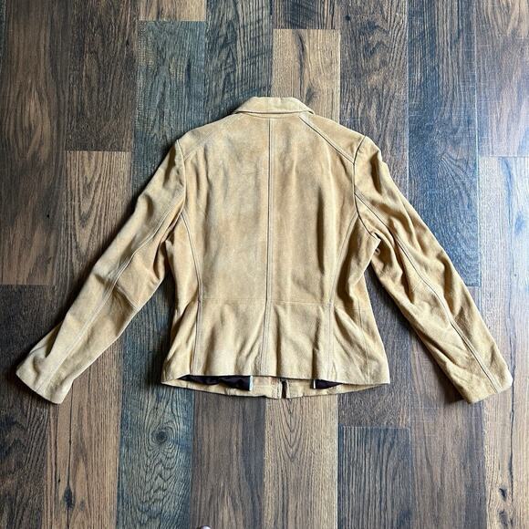 George Designs by Mark Eisen Genuine Leather Jacket Saddle Brown Women’s L 12/14 - Picture 2 of 15